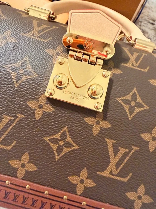 Louis Vuitton Monogram Petite Handbag in Brown and Tan - Picture 3 of 7